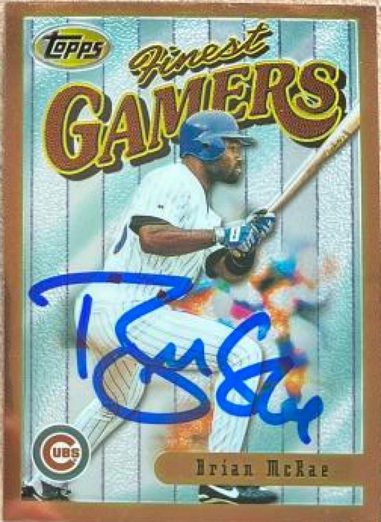 Brian McRae Autographed 1996 Topps Finest #28