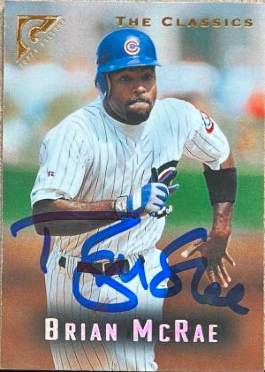 Brian McRae Autographed 1996 Topps Gallery #56