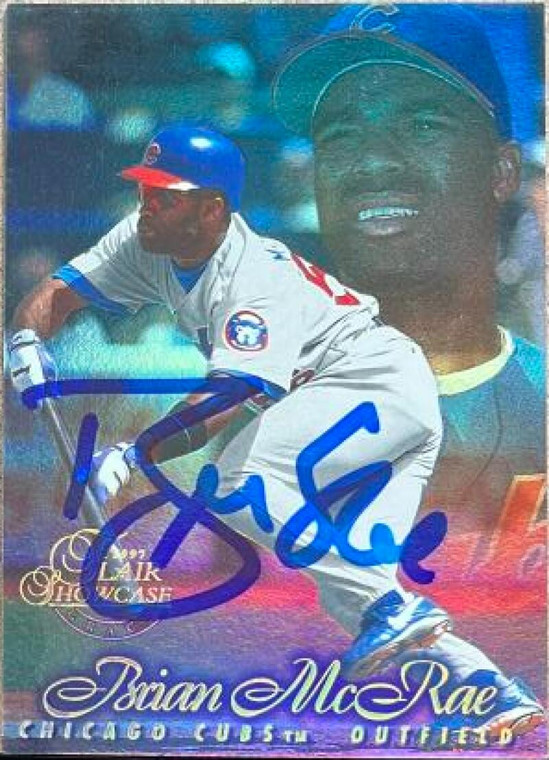 Brian McRae Autographed 1997 Flair Showcase Row 1 (Grace) #95