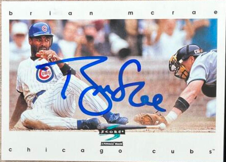 Brian McRae Autographed 1997 Score #99