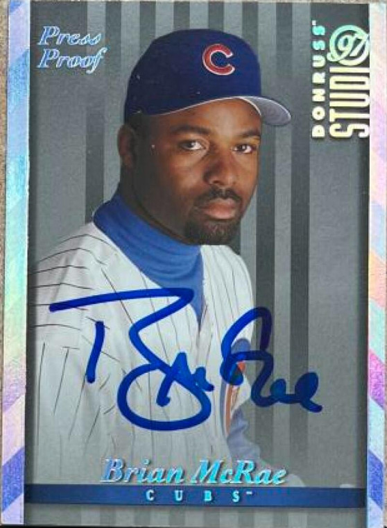 Brian McRae Autographed 1997 Studio Press Proof's Silver #78