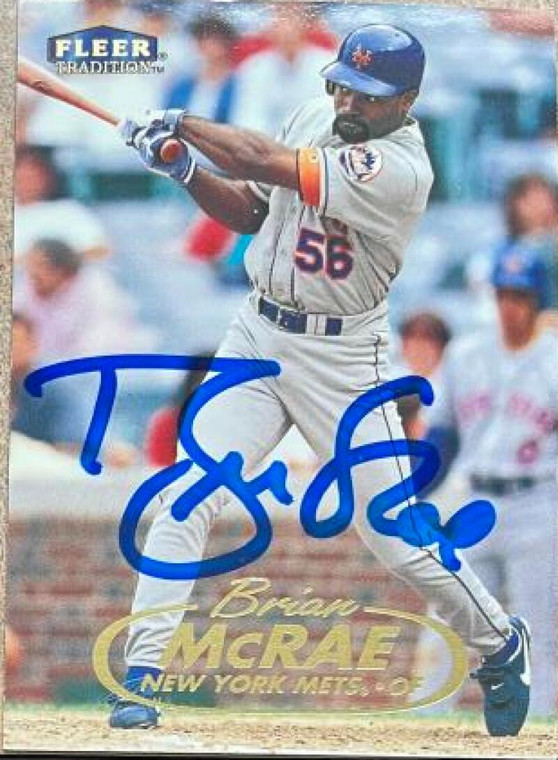 Brian McRae Autographed 1998 Fleer Tradition #60