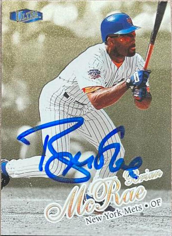 Brian McRae Autographed 1998 Fleer Ultra Gold Medallion #406G