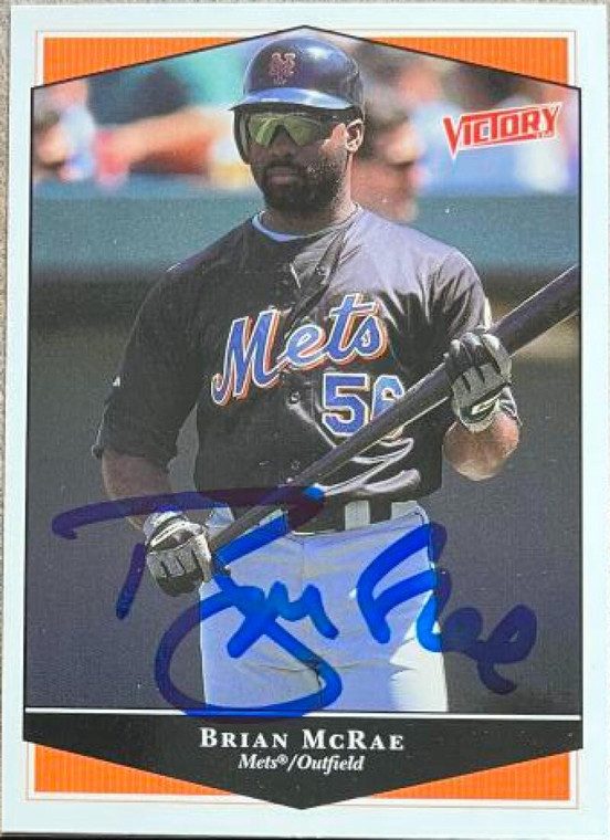 Brian McRae Autographed 1999 Upper Deck Victory #257