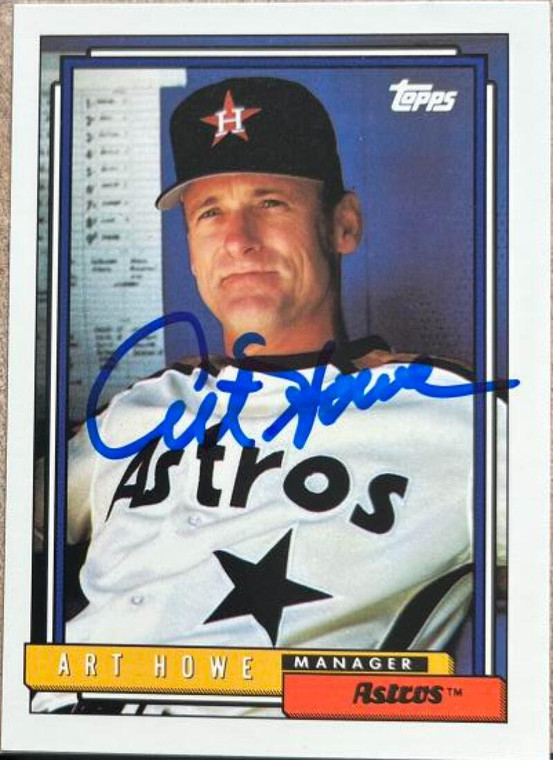 Art Howe Autographed 1992 Topps #729