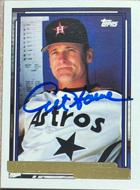 Art Howe Autographed 1992 Topps Gold #729