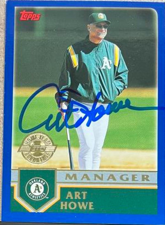 Art Howe Autographed 2003 Topps Home Team Advantage #282