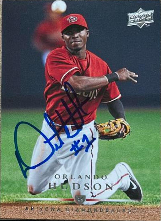 Orlando Hudson Autographed 2008 Upper Deck #404