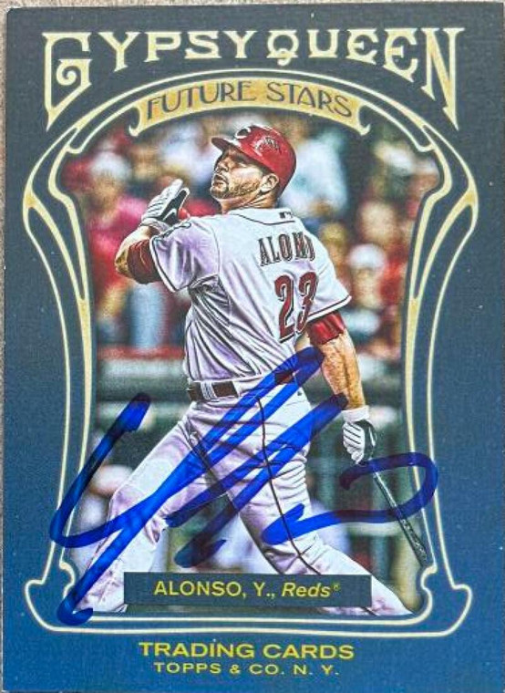 Yonder Alonso Autographed 2011 Topps Gypsy Queen Future Stars #FS3