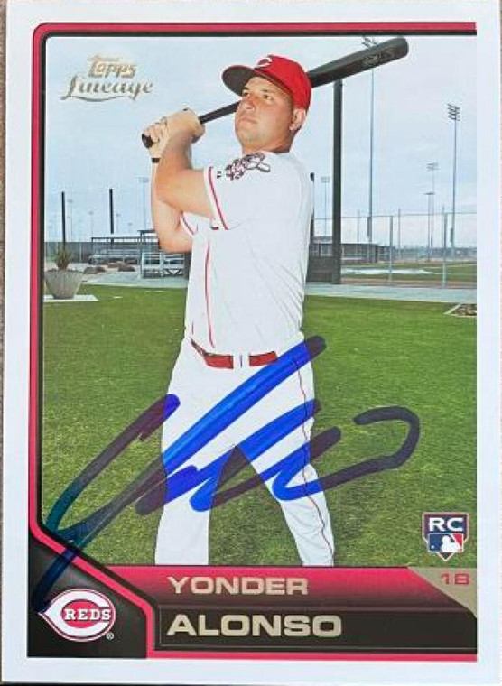 Yonder Alonso Autographed 2011 Topps Lineage #159