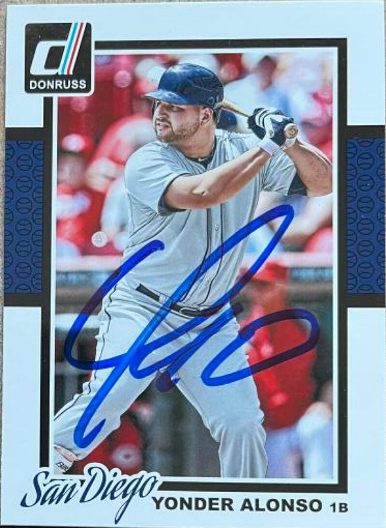 Yonder Alonso Autographed 2014 Donruss #329