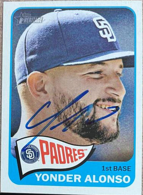 Yonder Alonso Autographed 2014 Topps Heritage #313