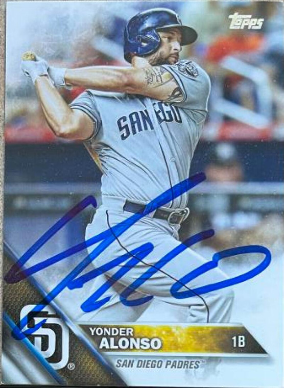 Yonder Alonso Autographed 2016 Topps #345