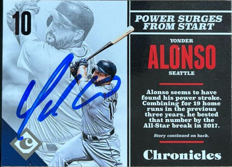 Yonder Alonso Autographed 2017 Panini Chronicles #3