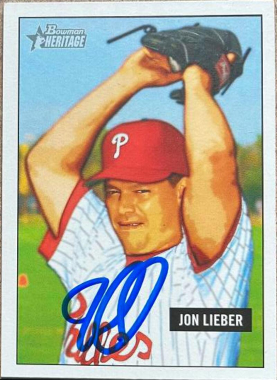 Jon Lieber Autographed 2005 Bowman Heritage #27