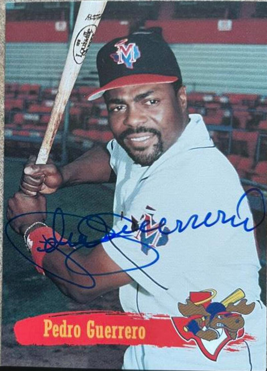 Pedro Guerrero Autographed 1995 Multi-Ad Sports Midland Angels #NNO