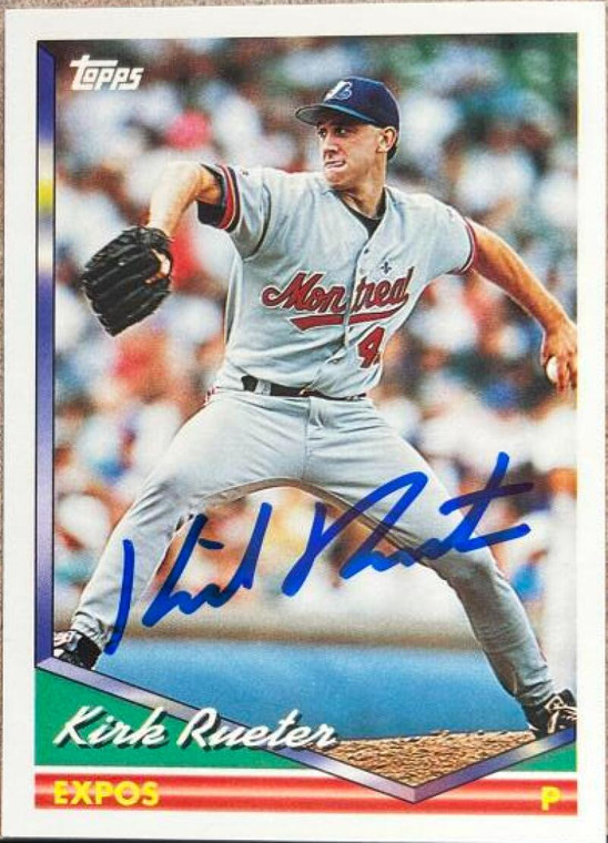 Kirk Rueter Autographed 1994 Topps #628