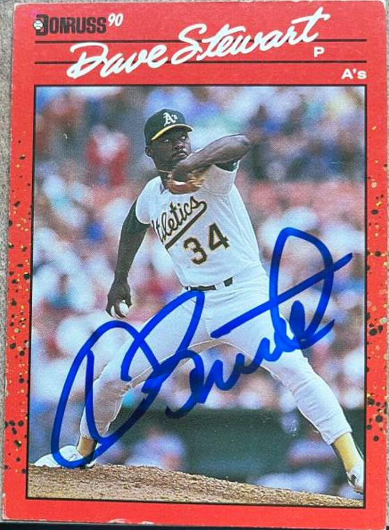 Dave Stewart Autographed 1990 Donruss #150