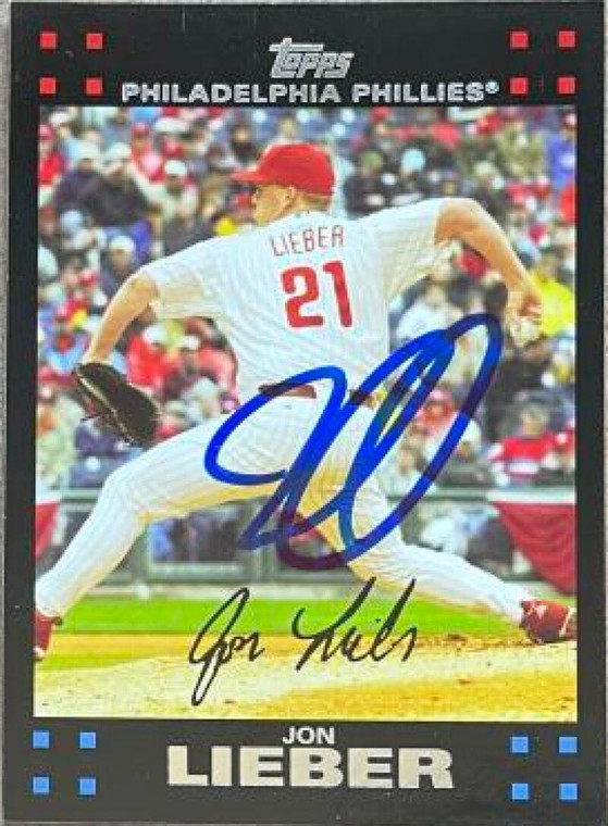 Jon Lieber Autographed 2007 Topps #535