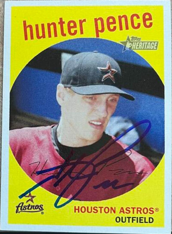 Hunter Pence Autographed 2008 Topps Heritage #148