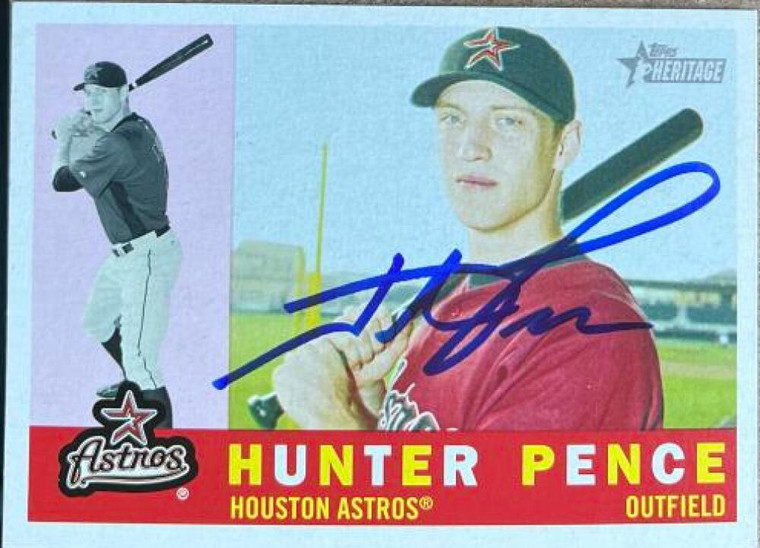 Hunter Pence Autographed 2009 Topps Heritage #56