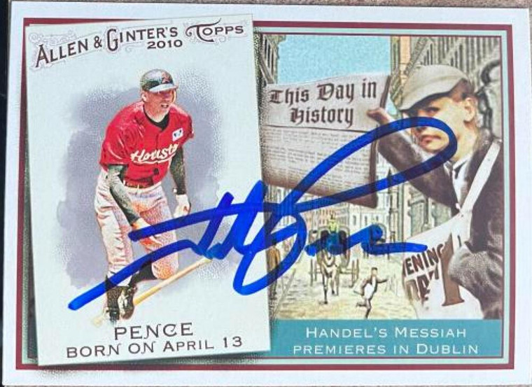 Hunter Pence Autographed 2010 Topps Allen & Ginter - This Day in History #TDH59