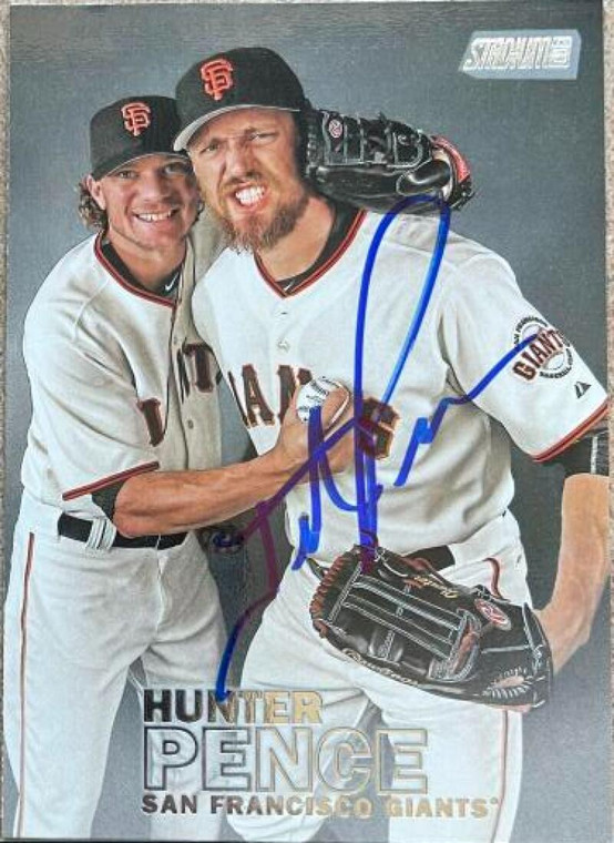 SOLD 139848 Hunter Pence Autographed 2016 Stadium Club #243