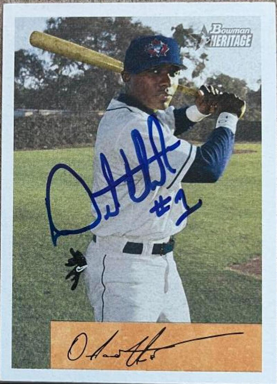 Orlando Hudson Autographed 2002 Bowman Heritage #266