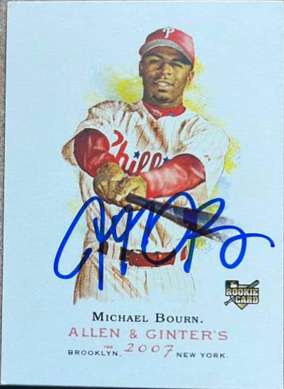 Michael Bourn Autographed 2007 Topps Allen & Ginter #317