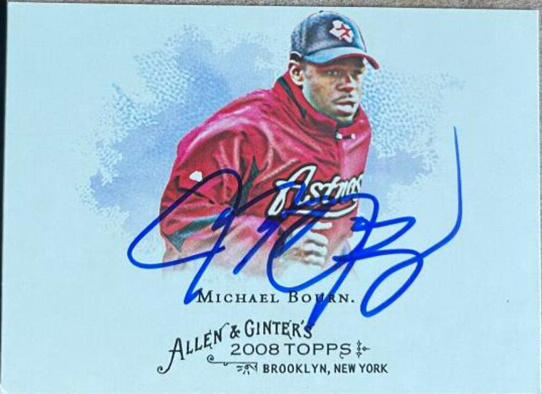 Michael Bourn Autographed 2008 Topps Allen & Ginter #310