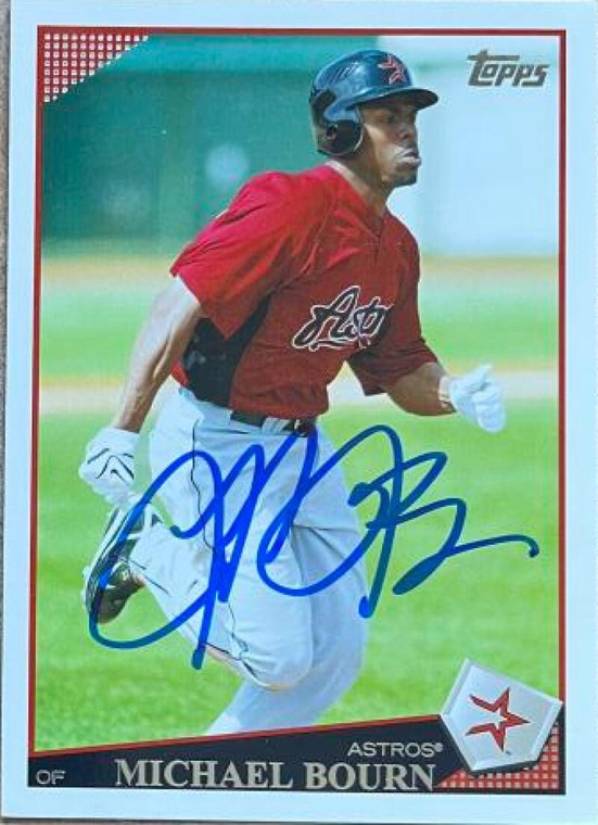 Michael Bourn Autographed 2009 Topps #572
