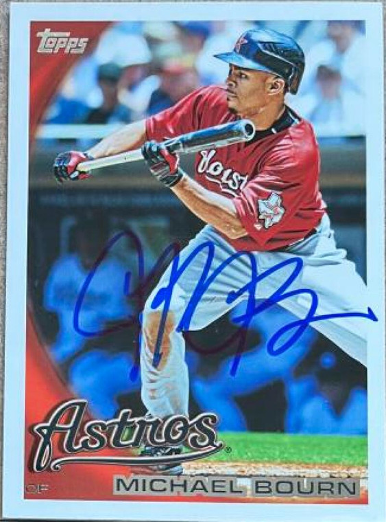Michael Bourn Autographed 2010 Topps #490