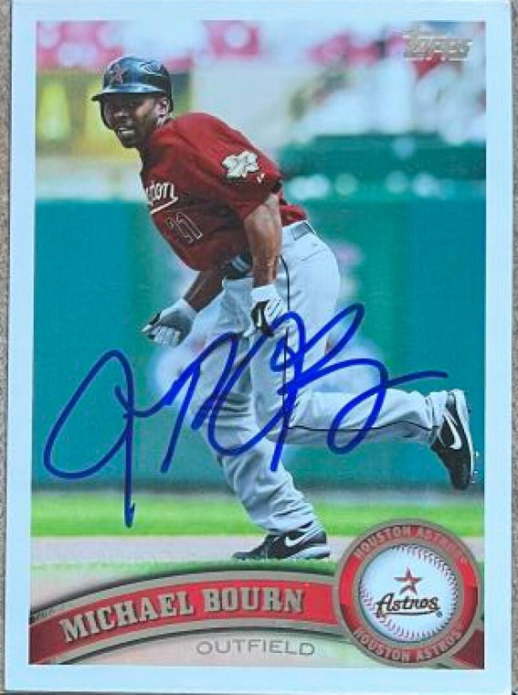 Michael Bourn Autographed 2011 Topps #509