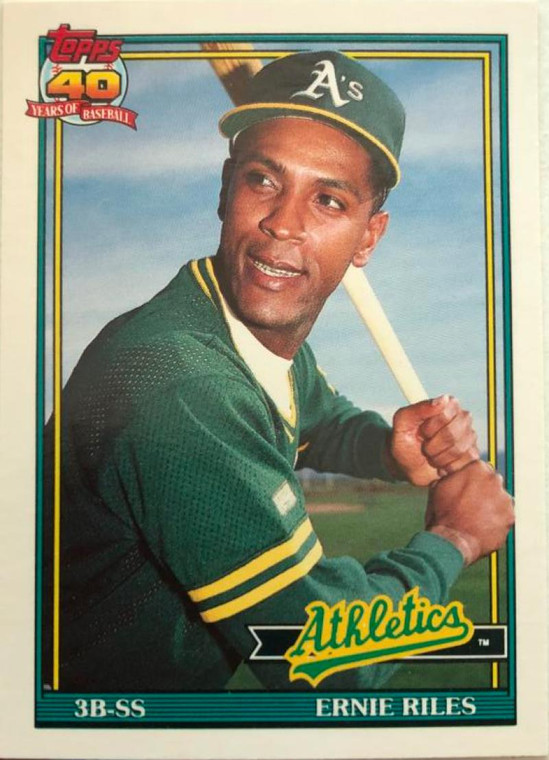 1991 Topps Traded #97T Ernest Riles NM-MT Oakland Athletics 