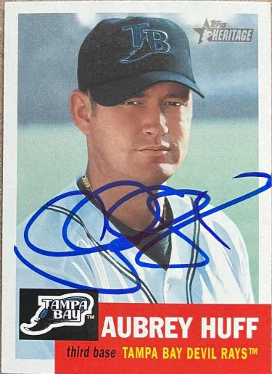 Aubrey Huff Autographed 2003 Topps Heritage #317