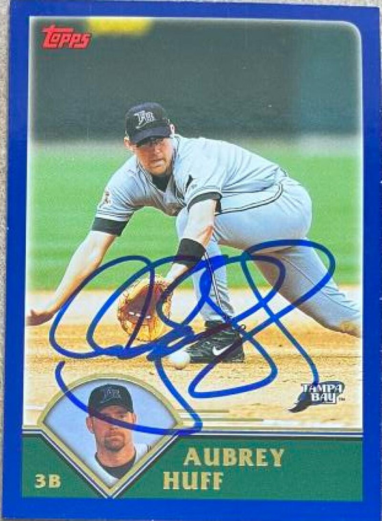 Aubrey Huff Autographed 2003 Topps #36