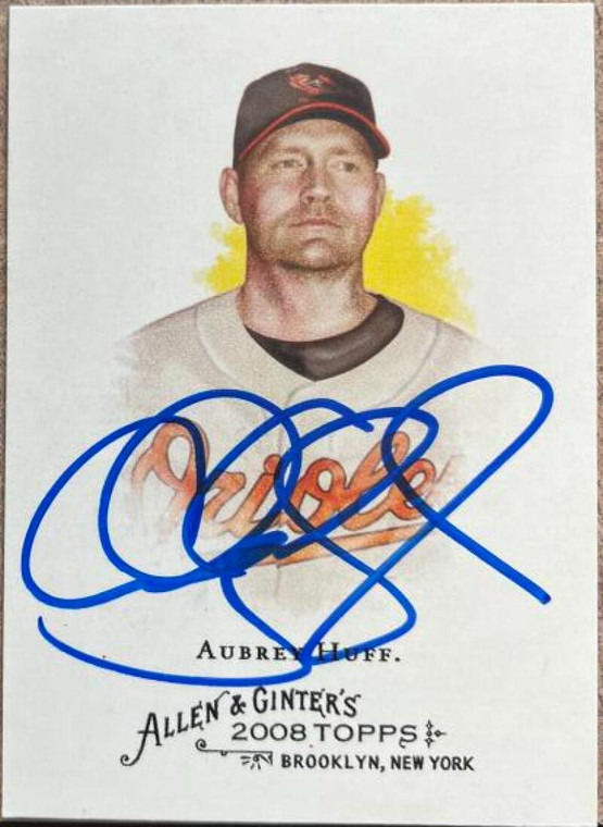 Aubrey Huff Autographed 2008 Topps Allen & Ginter #342