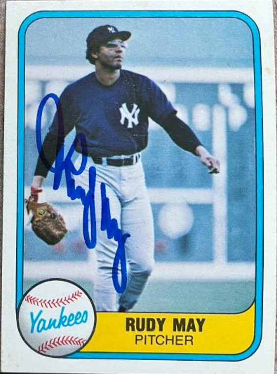 Rudy May Autographed 1981 Fleer #90