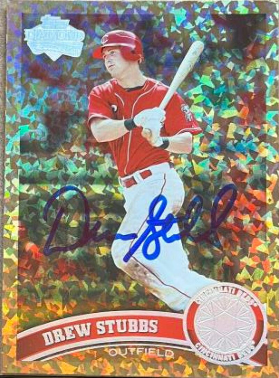 Drew Stubbs Autographed 2011 Topps Cognac Diamond Anniversary #349