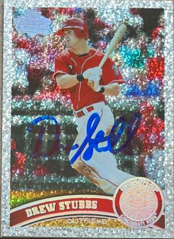 Drew Stubbs Autographed 2011 Topps Diamond Anniversary #349