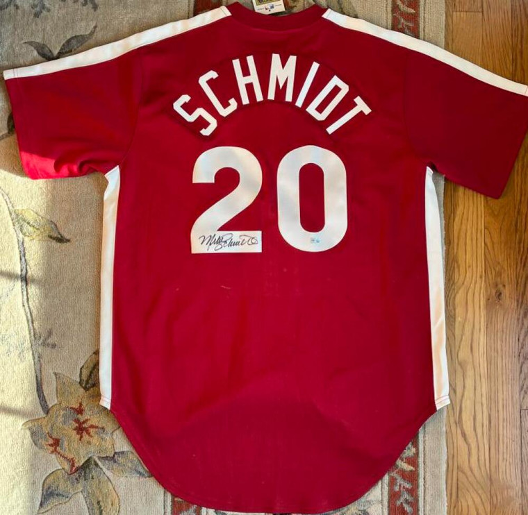 Mike Schmidt Autographed Phillies 1979 Saturday Night Special Mitchell and Ness Jersey