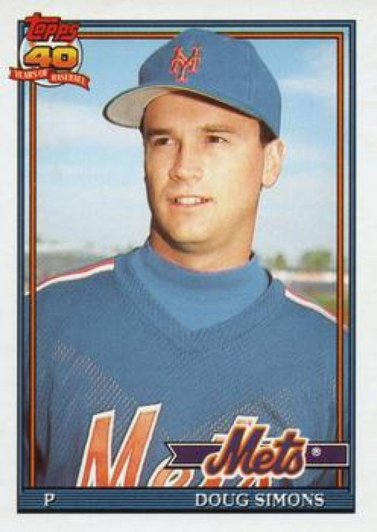 1991 Topps Traded #109T Doug Simons NM-MT RC Rookie New York Mets 