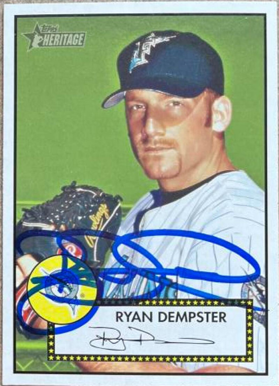 Ryan Dempster Autographed 2001 Topps Heritage #282 Red Back