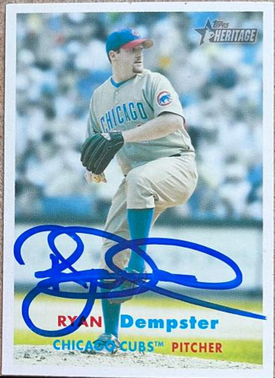 Ryan Dempster Autographed 2006 Topps Heritage #246