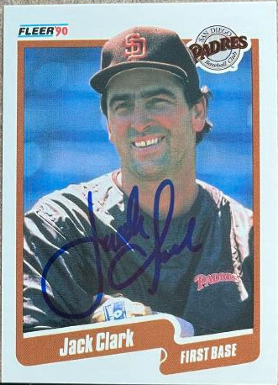 Jack Clark Autographed 1990 Fleer #152