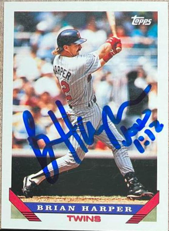 Brian Harper Autographed 1993 Topps #389