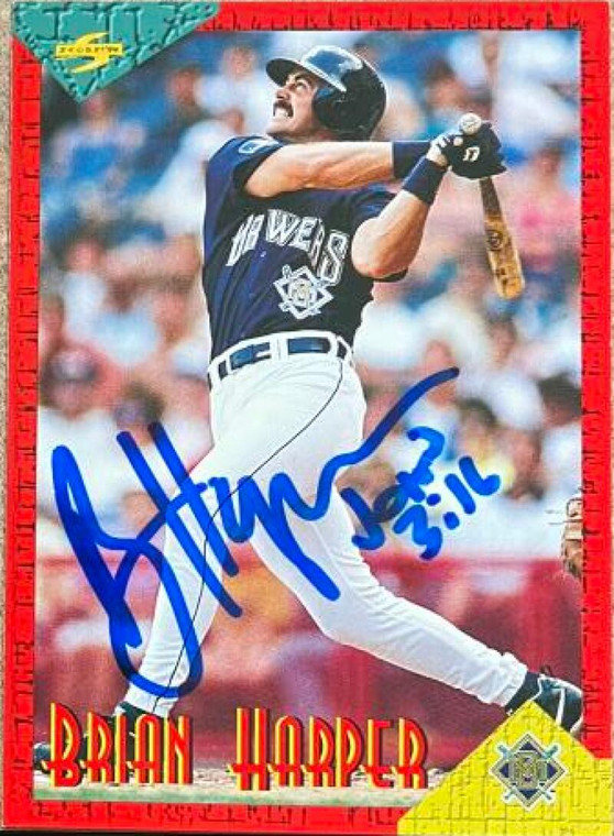 Brian Harper Autographed 1994 Score Rookie & Traded #RT32