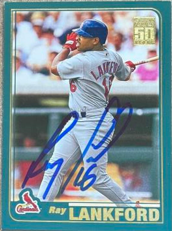 Ray Lankford Autographed 2001 Topps #588