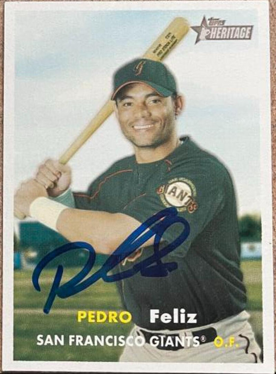 Pedro Feliz Autographed 2006 Topps Heritage #262