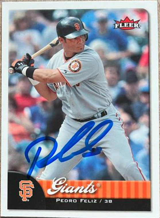 Pedro Feliz Autographed 2007 Fleer #7